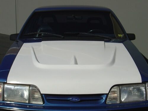 1987-1993 Ford Mustang Monster Fiberglass Heat Extractor Hood - TF10021-A28