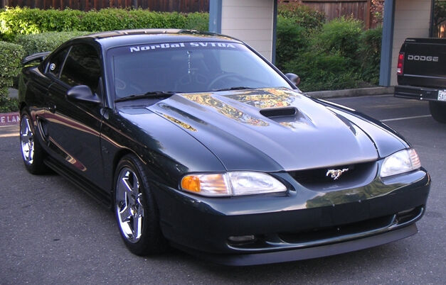 1999-2004 Ford Mustang Cobra R Fiberglass Heat Extractor Hood - TF10023-A36