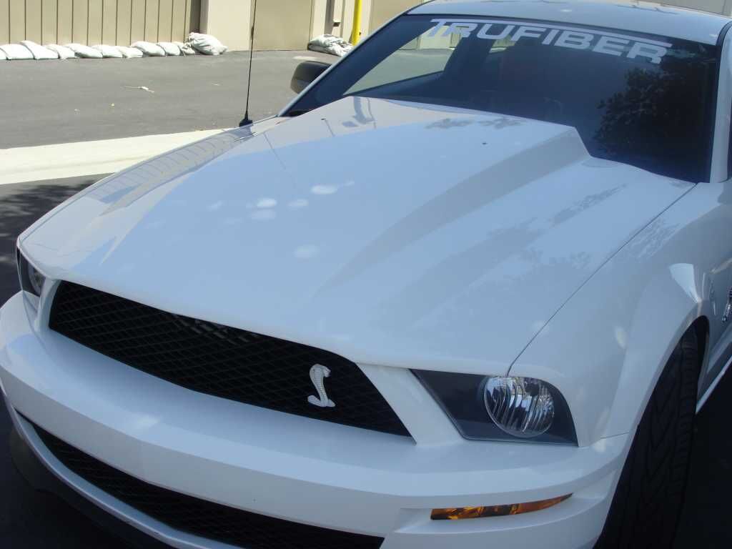 2005-2009 Ford Mustang GT500 3" Cowl Induction Fiberglass Heat Extractor Hood