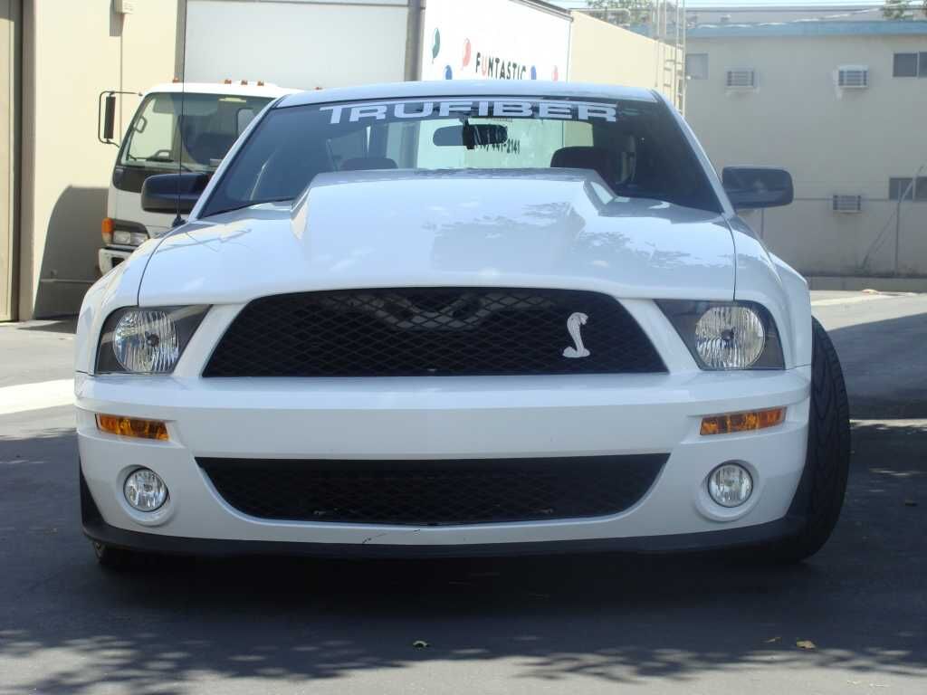 2005-2009 Ford Mustang GT500 3" Cowl Induction Fiberglass Heat Extractor Hood