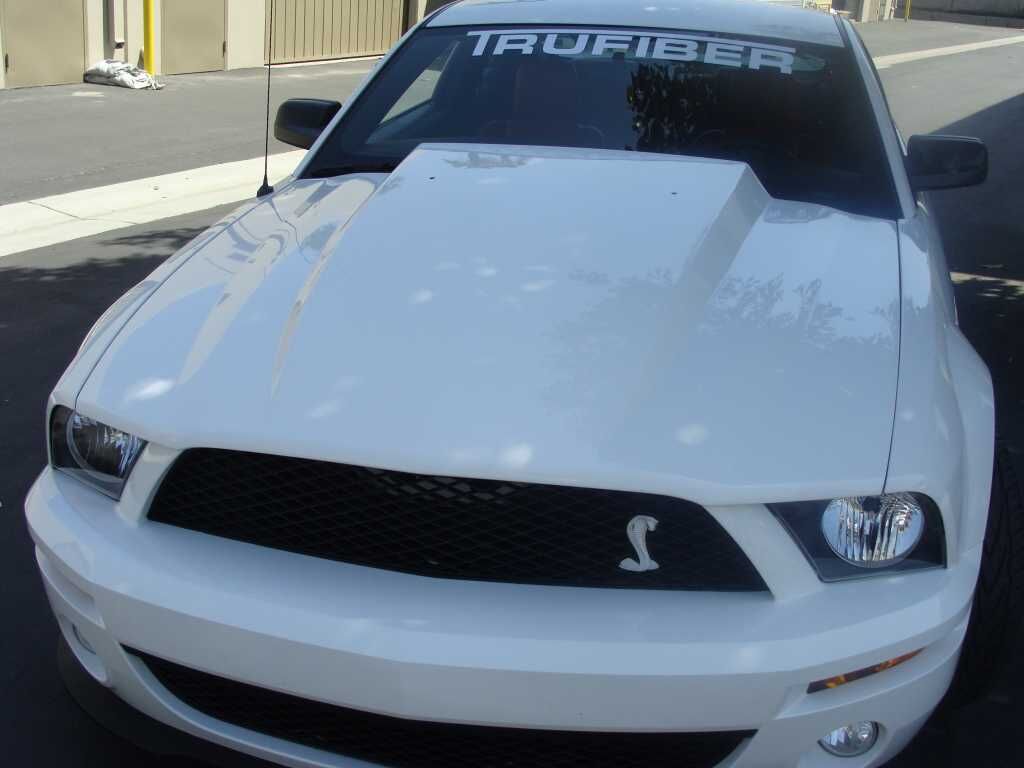 2005-2009 Ford Mustang GT500 3" Cowl Induction Fiberglass Heat Extractor Hood