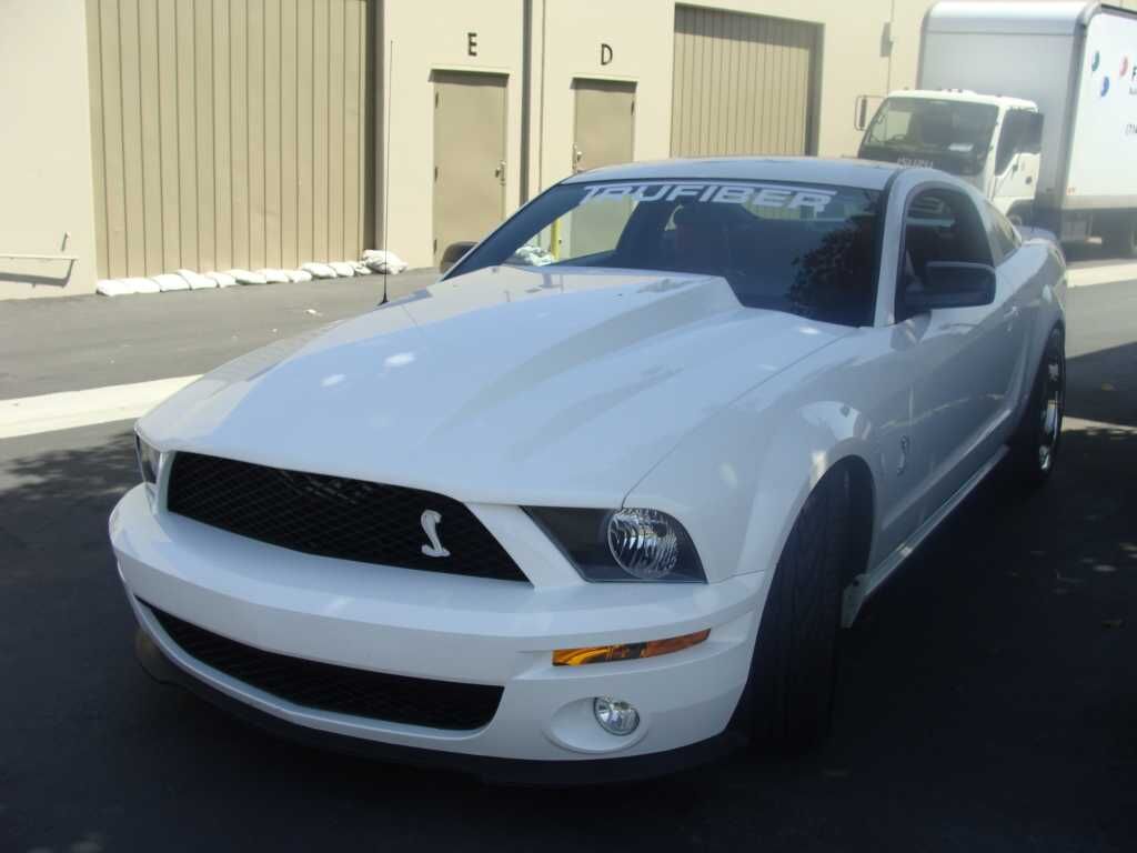 2005-2009 Ford Mustang GT500 3" Cowl Induction Fiberglass Heat Extractor Hood