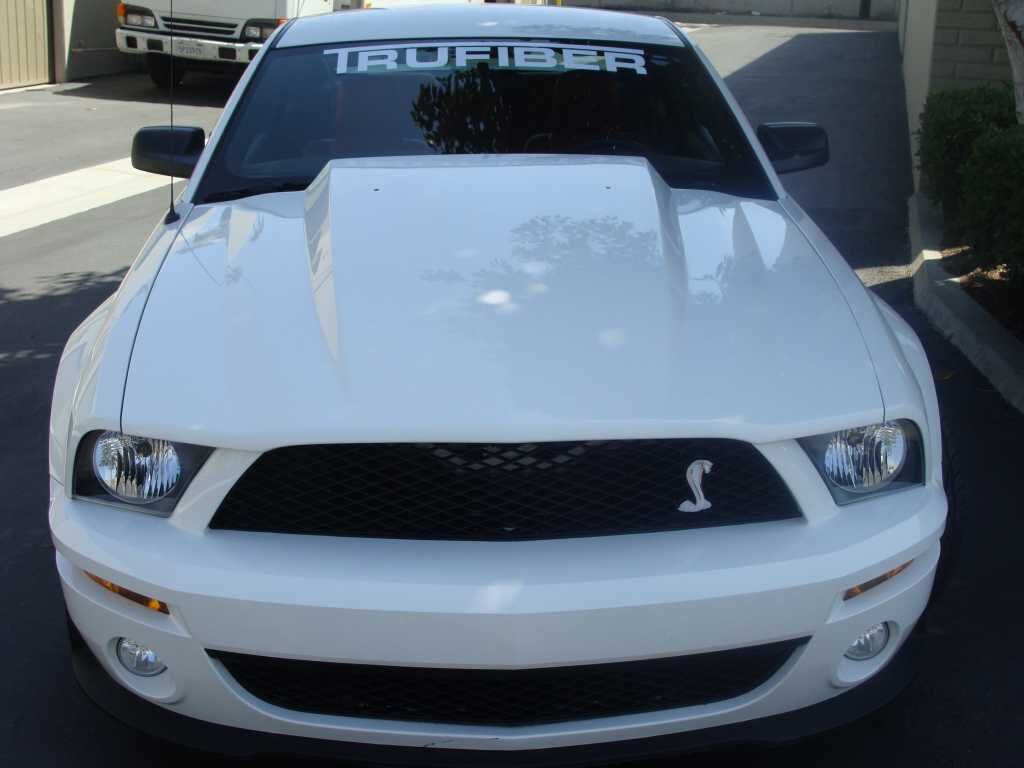 2005-2009 Ford Mustang GT500 3" Cowl Induction Fiberglass Heat Extractor Hood