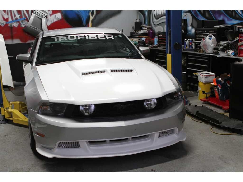 2010-2012 Ford Mustang A42 Fiberglass Ram Air Hood