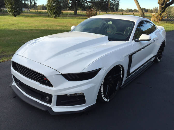 2015-2017 Ford Mustang V6/GT 3" Cowl Induction Fiberglass Heat Extractor Hood -