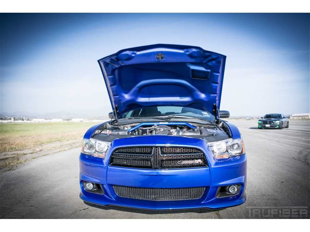 2011-2014 Dodge Charger SRT-8-V2 Fiberglass Ram Air Hood