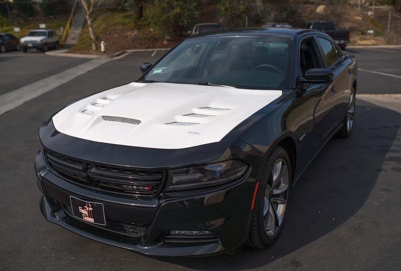 2015-2023 Dodge Charger A80 Fiberglass Heat Extractor Hood - ALD-TF20022-A80