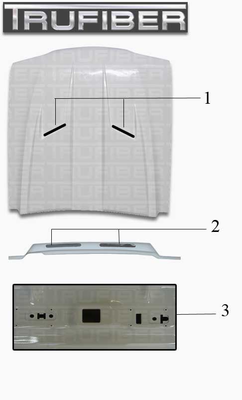 1987-1993 Ford Mustang Mach 2 Fiberglass Heat Extractor Hood
