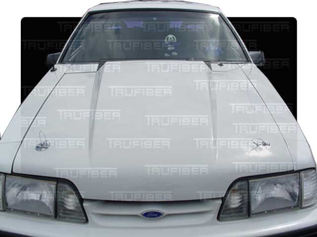 1987-1993 Ford Mustang 4" Cowl Induction Fiberglass Heat Extractor Hood