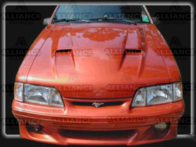 1987-1993 Ford Mustang Super Fiberglass Heat Extractor Hood