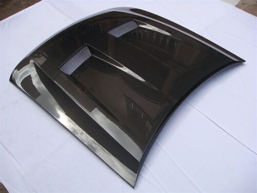 1999-2004 Ford Mustang OEM Cobra Functional Heat Extractor Carbon Fiber Hood - T