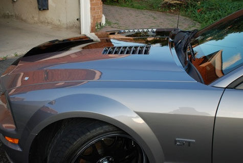 2005-2009 Ford Mustang GTS-4 Fiberglass Dual Functional Ram Air Hood