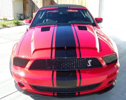 2005-2009 Ford Mustang GT500 Vemon II Fiberglass Dual Functional Ram Air Hood -