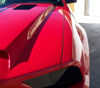 2005-2009 Ford Mustang GT500 Vemon II Fiberglass Dual Functional Ram Air Hood