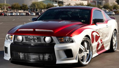 2010-2012 Ford Mustang Venom Fiberglass Dual Functional Ram Air Hood