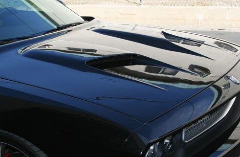 2008-2023 Dodge Challenger Cuda II Fiberglass Heat Extractor Hood