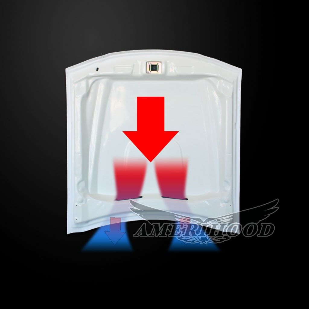 1994-1998 Ford Mustang Type-1 Functional Heat Extractor Hood Fiberglass