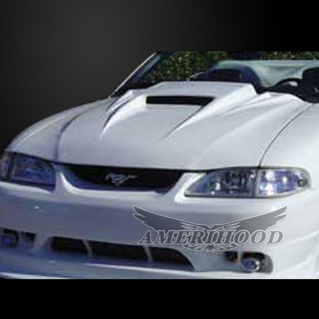 1994-1998 Ford Mustang Type-5 Dual-Functional Ram Air Hood Fiberglass