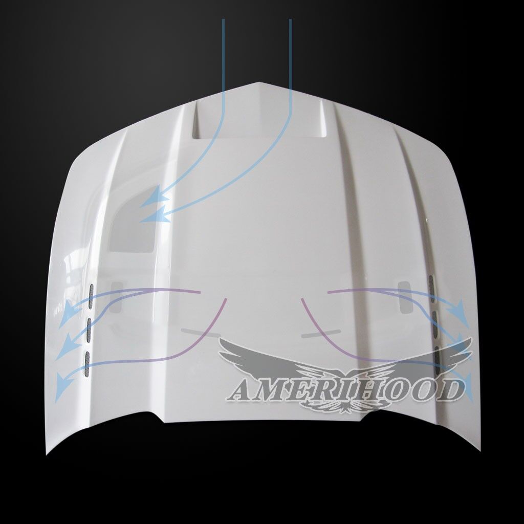 2010-2013 Chevy Camaro Amerihood SMS Dual-Functional Ram Air Fiberglass Hood