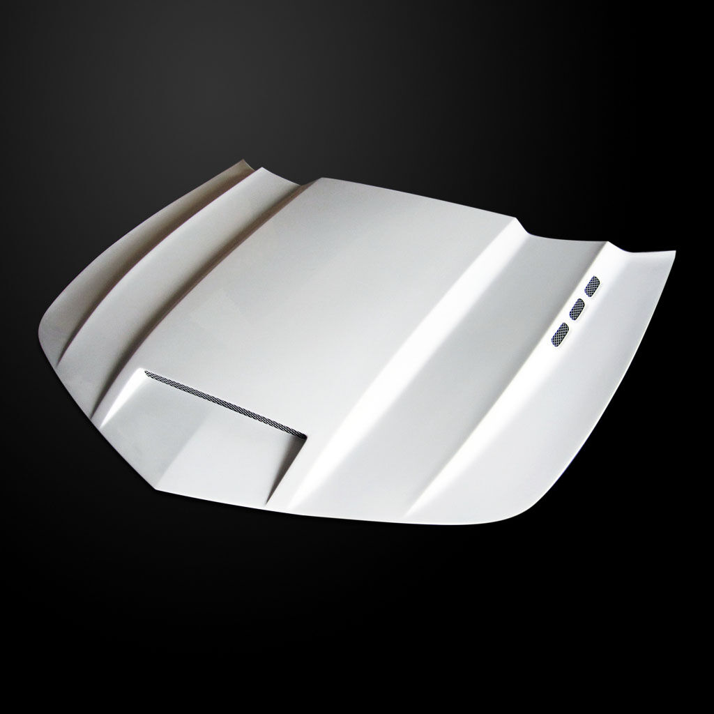 2014-2015 Chevy Camaro LS/LT V6 Amerihood SMS Dual-Functional Ram Air Fiberglass Hood - AMH-CCM14AHSMSFHW6