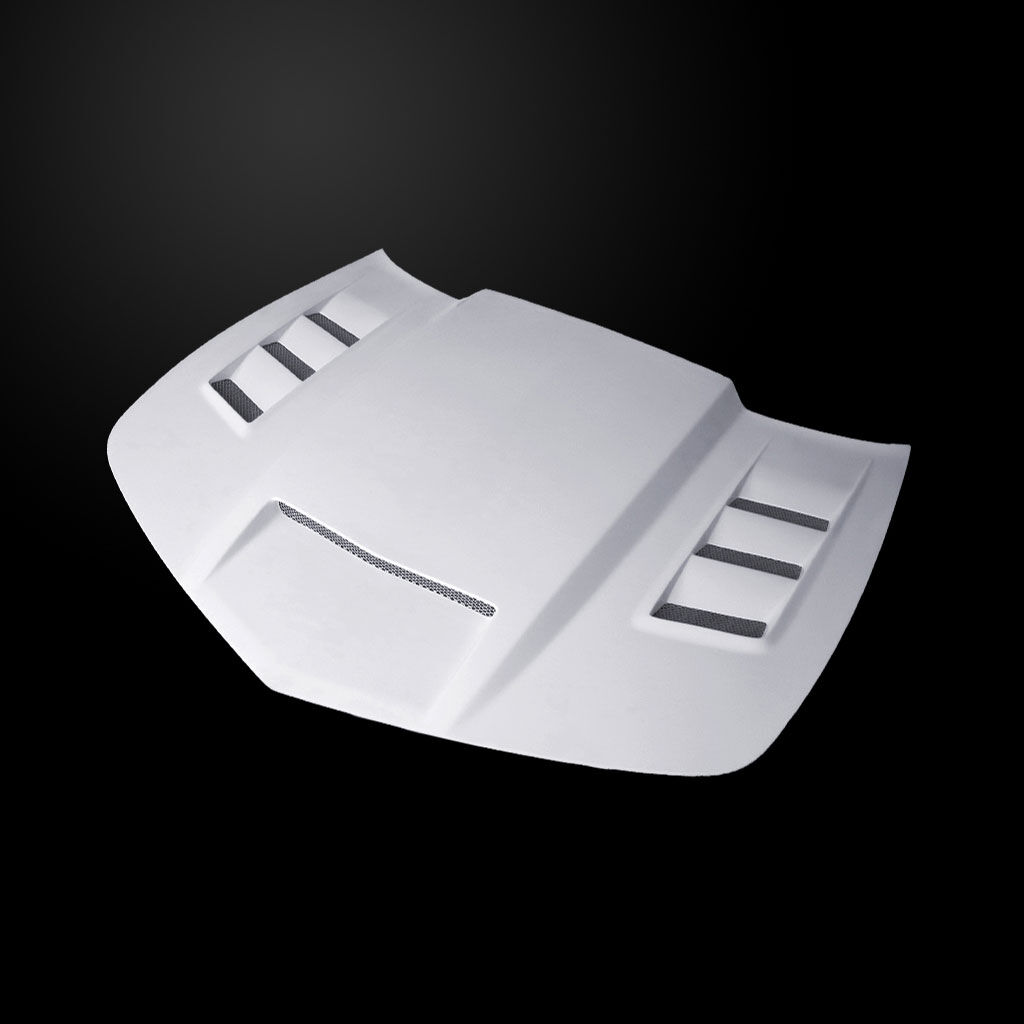 2014-2015 Chevrolet Camaro LS/LT V6 VIP-Style Dual-Functional Fiberglass Hood - CCM14AHVIPFHW6