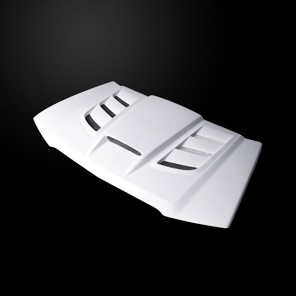 2003-2005 Chevrolet Silverado 1500/2500/3500 VIP-Style Dual-Functional Fiberglass Hood - CS03AHVIPFHW