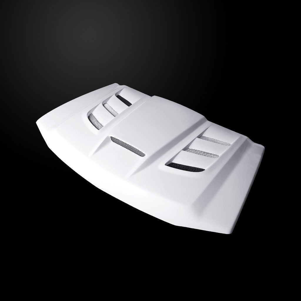 2006-2007 Chevrolet Silverado 1500/2500/3500 VIP-Style Dual-Functional Fiberglass Hood - CS06AHVIPFHW