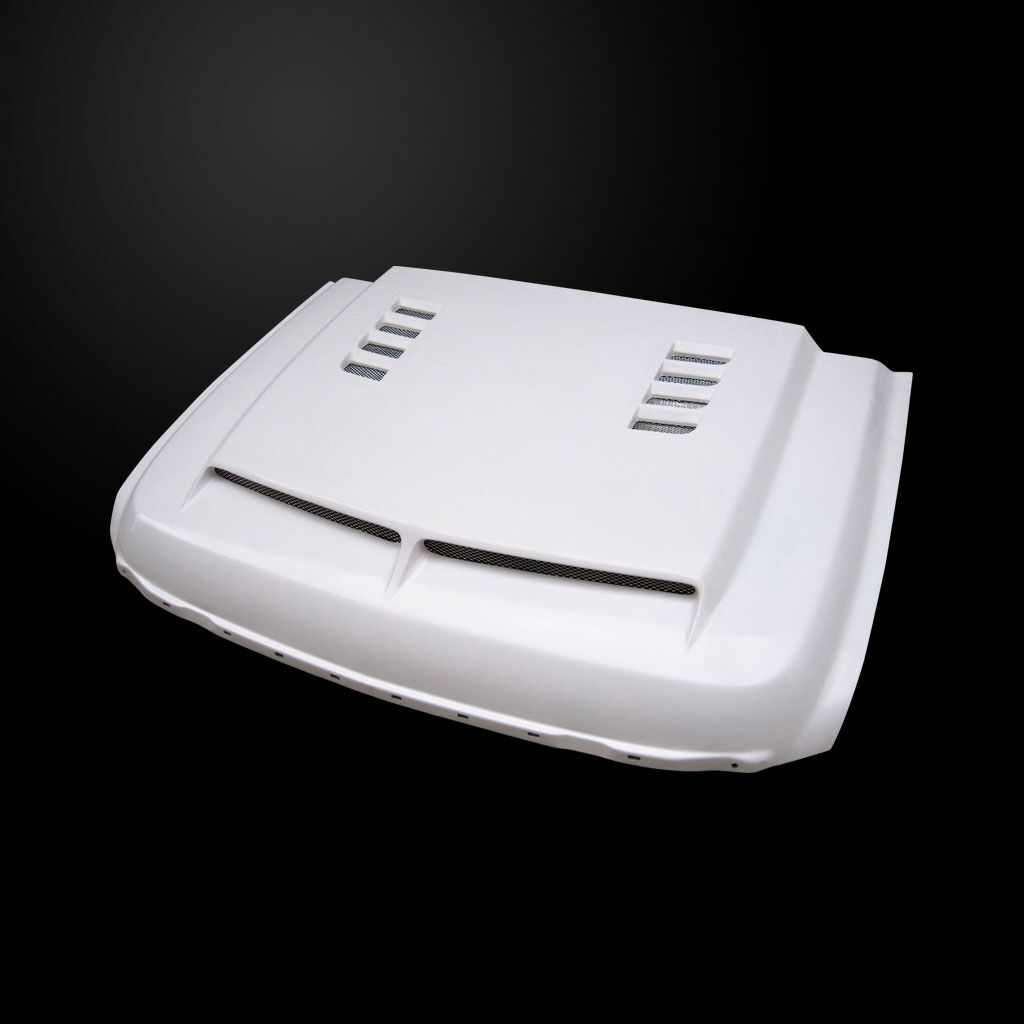 2011-2014 Chevy Silverado 3500 Amerihood Type-E Dual-Functional Ram Air Fiberglass Hood - AMH-CS11AHTEFHW35