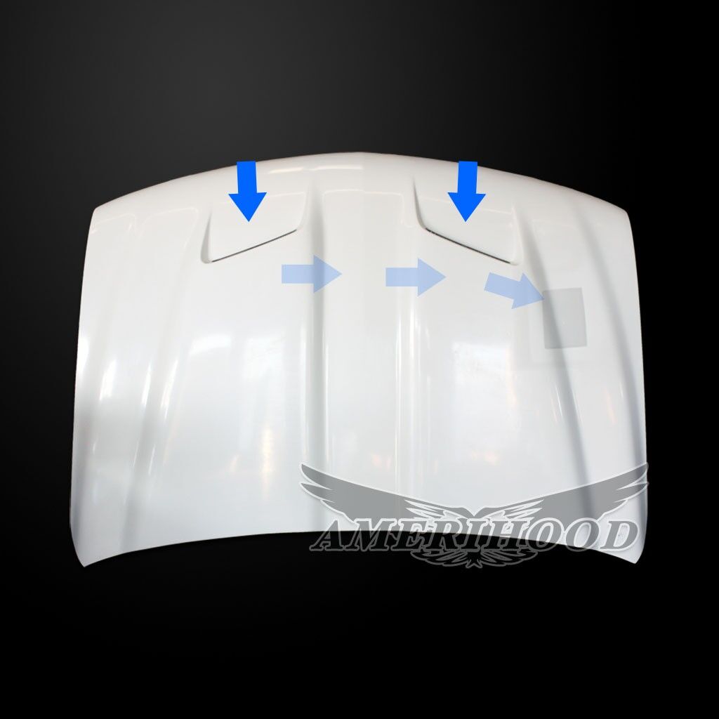 1999-2002 Chevy Silverado 1500 Type-S Functional Ram Air Hood Fiberglass