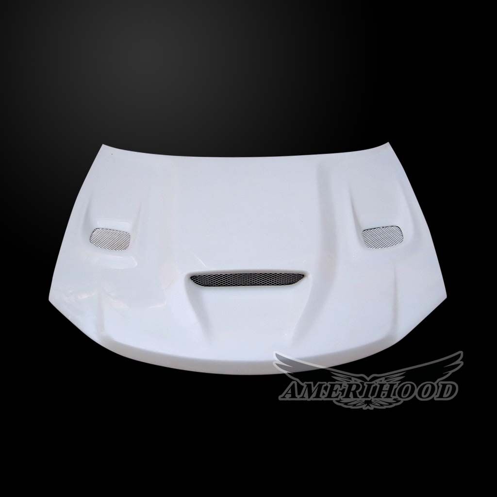 2008-2014 Dodge Avenger HellCat Style Fiberglass Dual-Functional Ram Air Hood