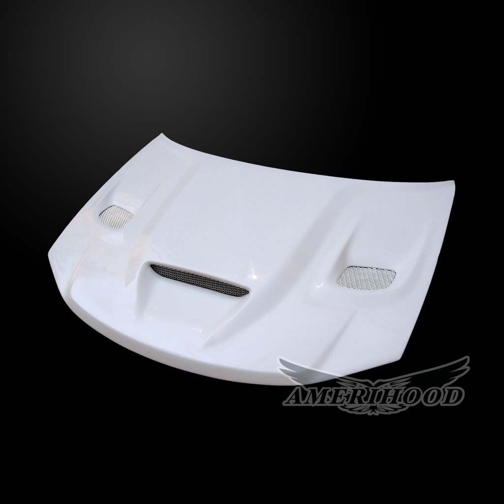2008-2014 Dodge Avenger HellCat Style Fiberglass Dual-Functional Ram Air Hood