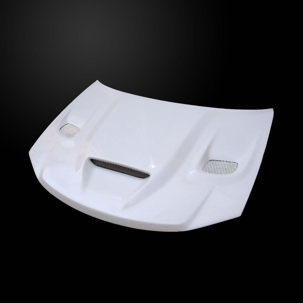 2008-2014 Dodge Avenger HellCat Style Fiberglass Dual-Functional Ram Air Hood - DA08AHCATFHW