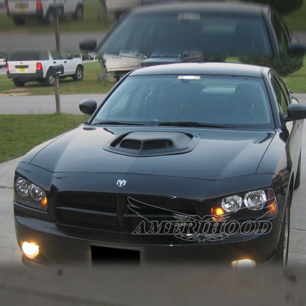 2006-2010 Dodge Charger Shaker Functional Ram Air Hood Fiberglass
