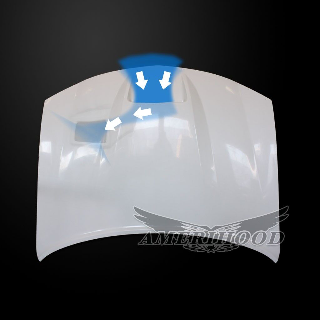 2006-2010 Dodge Charger SRT Functional Ram Air Hood Fiberglass