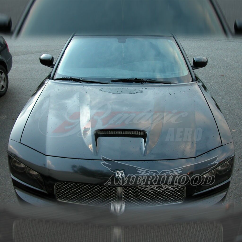 2006-2010 Dodge Charger SRT Functional Ram Air Hood Fiberglass