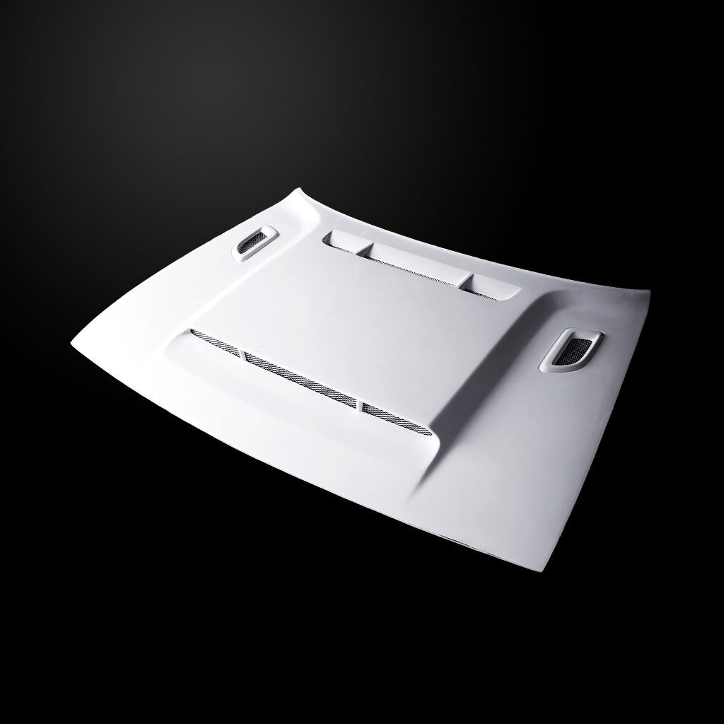 2008-2023 Dodge Challenger Demon-Style Dual-Functional Fiberglass Hood - DCG08AHDEMFHW
