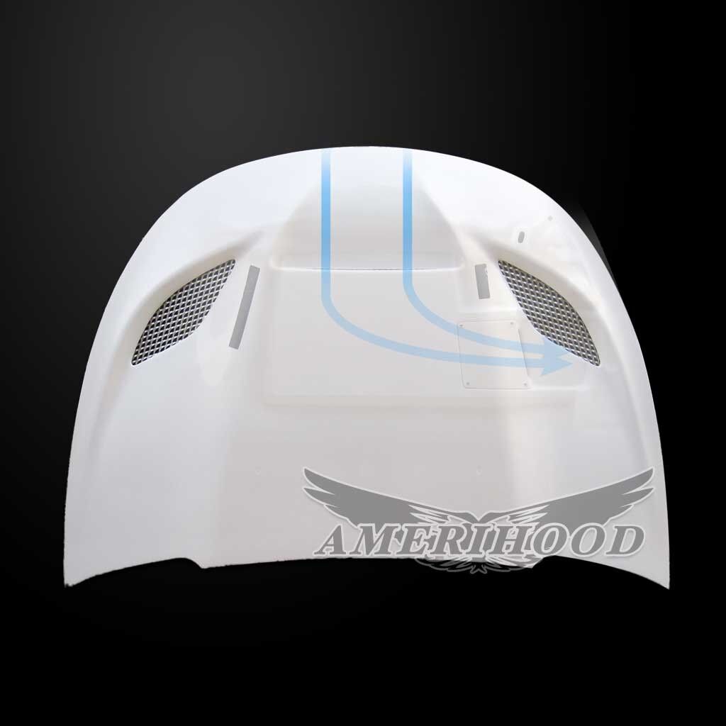 2013-2016 Dodge Dart Amerihood HellCat Dual-Functional Ram Air Fiberglass Hood