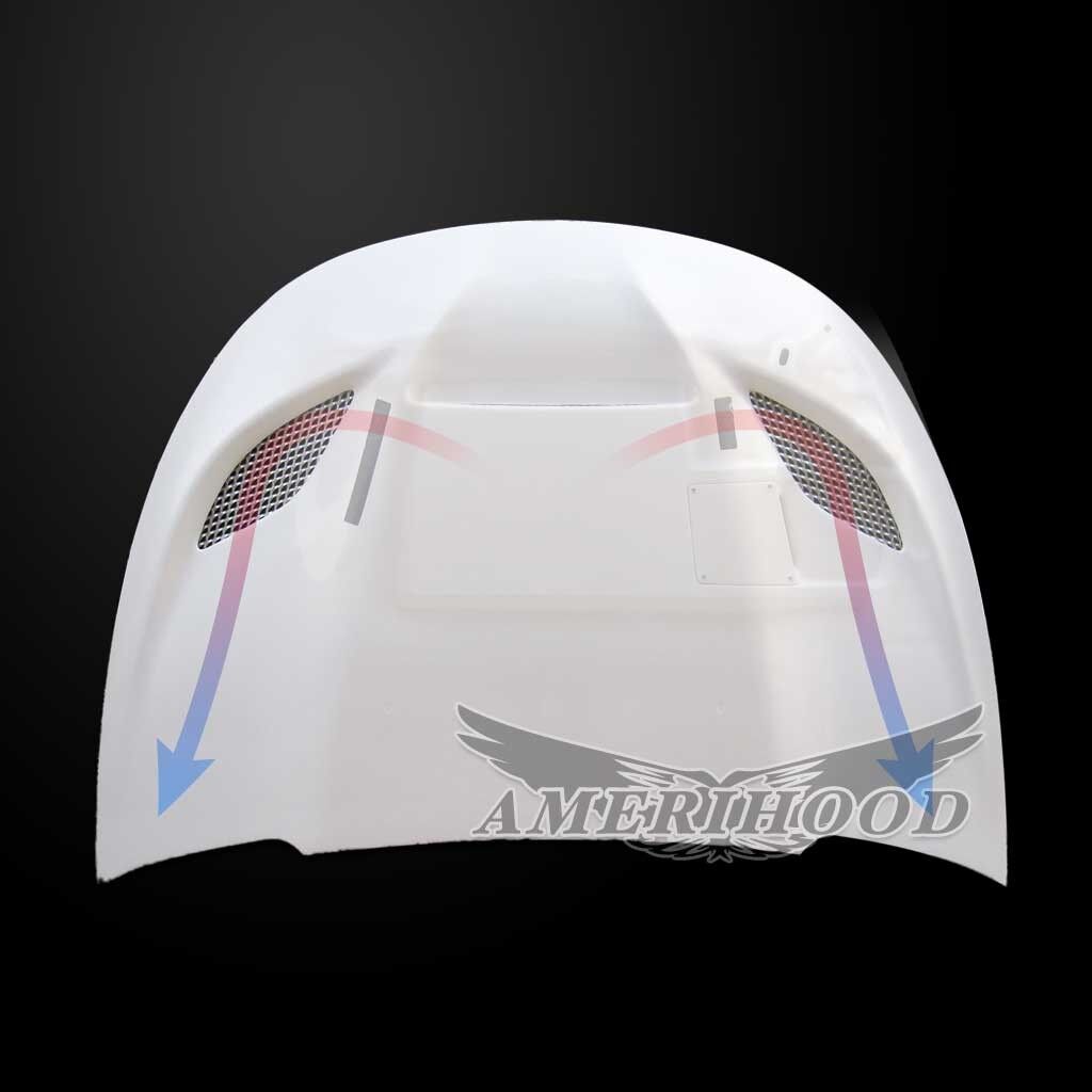 2013-2016 Dodge Dart Amerihood HellCat Dual-Functional Ram Air Fiberglass Hood