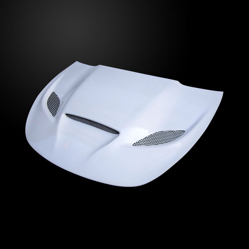 2013-2016 Dodge Dart Amerihood HellCat Dual-Functional Ram Air Fiberglass Hood - AMH-DDT13AHCATFHW