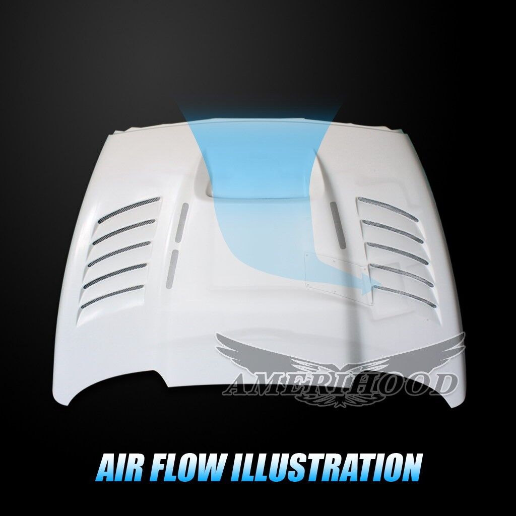 2002-2008 Dodge Ram 1500 SSK Dual-Functional Ram Air Hood Fiberglass