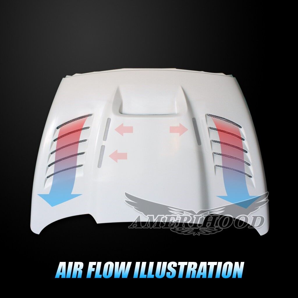 2002-2008 Dodge Ram 1500 SSK Dual-Functional Ram Air Hood Fiberglass
