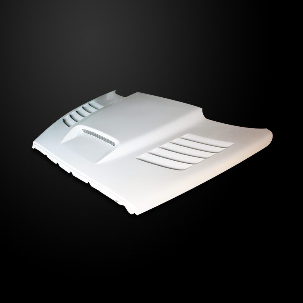 2002-2008 Dodge Ram 1500 SSK Dual-Functional Ram Air Hood Fiberglass - DR02AHSSK