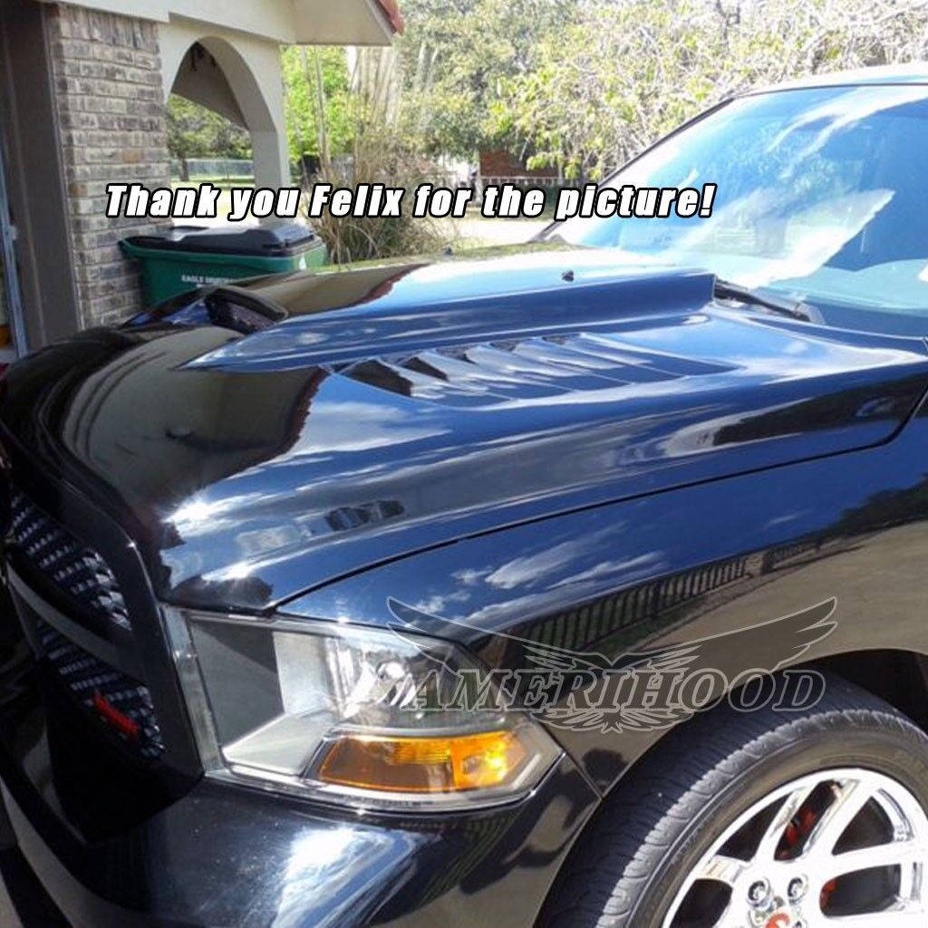 2009-2018 Dodge Ram 1500 SSK Dual-Functional Ram Air Hood Fiberglass