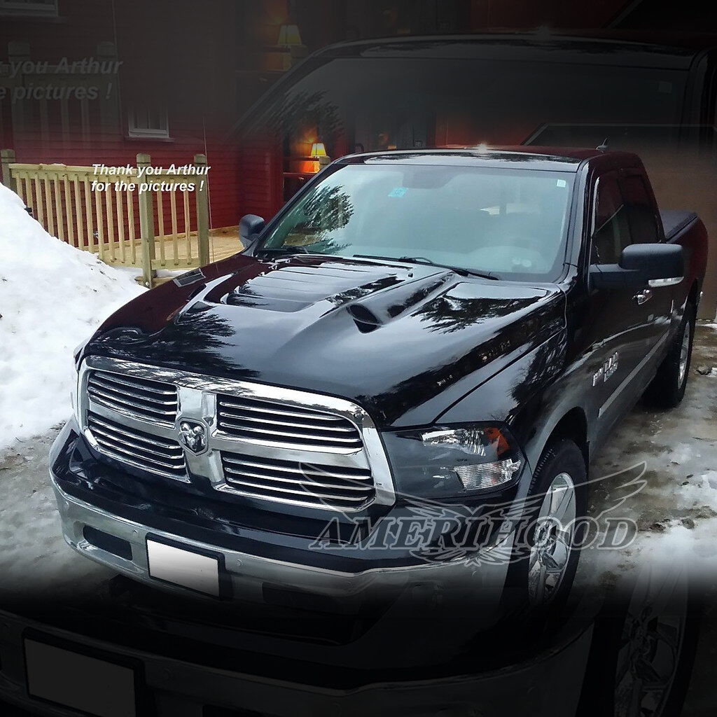 2019 Ram Truck 1500 Classic TS Fiberglass Dual-Functional Ram Air Hood