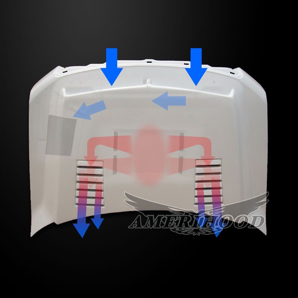 2009-2014 Ford F150 Type-E Dual-Functional Ram Air Hood Fiberglass