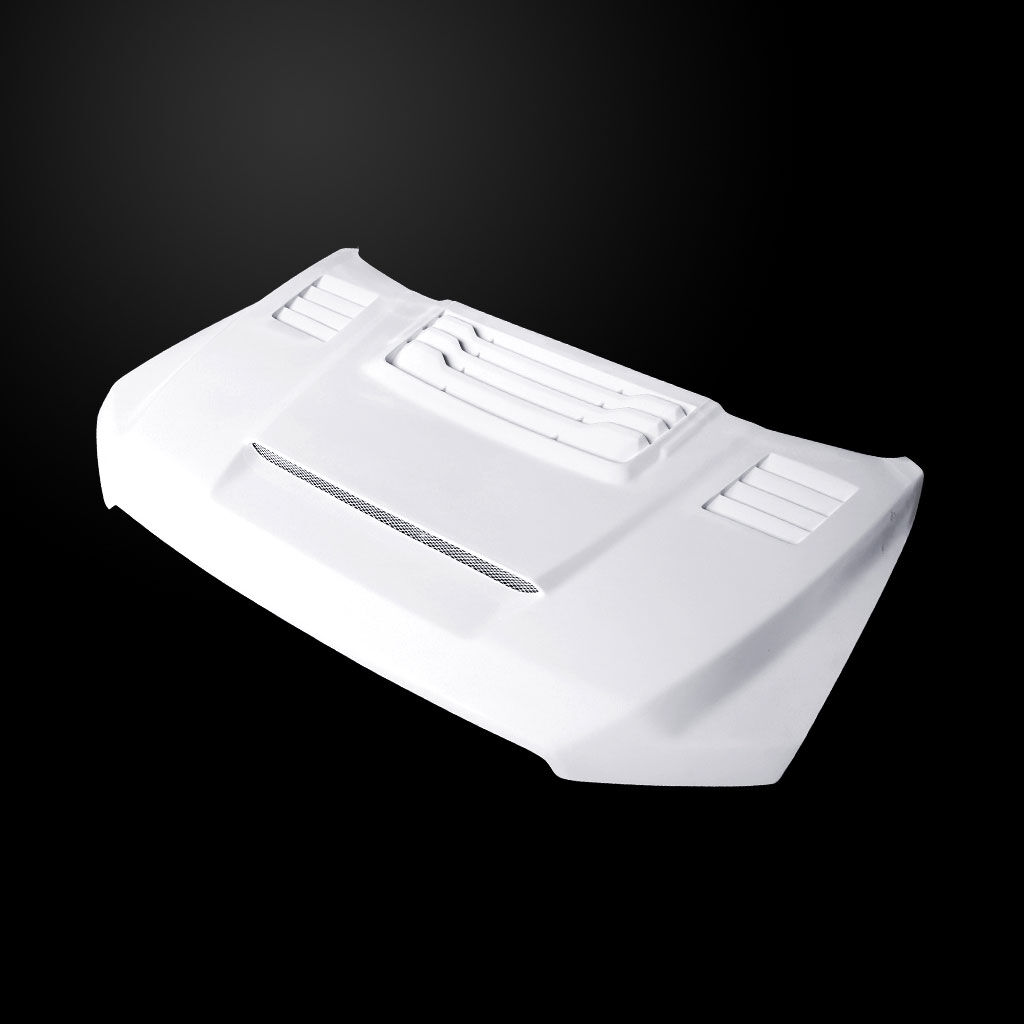 2015-2020 Ford F-150 RIP-Style Dual-Functional Fiberglass Hood - F1515AHRIPFHW