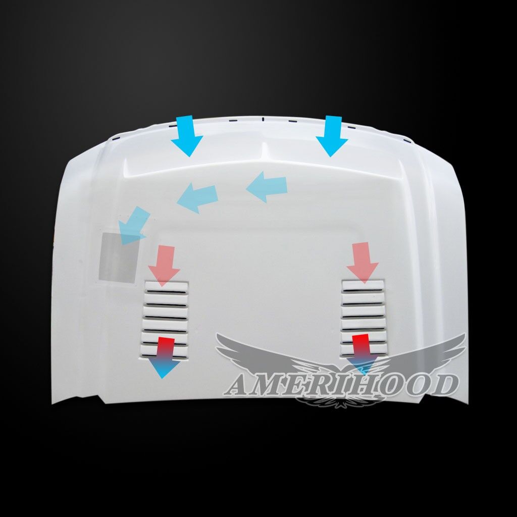 2009-2010 Ford F350 SuperDuty Type-E Dual-Functional Ram Air Hood Fiberglass