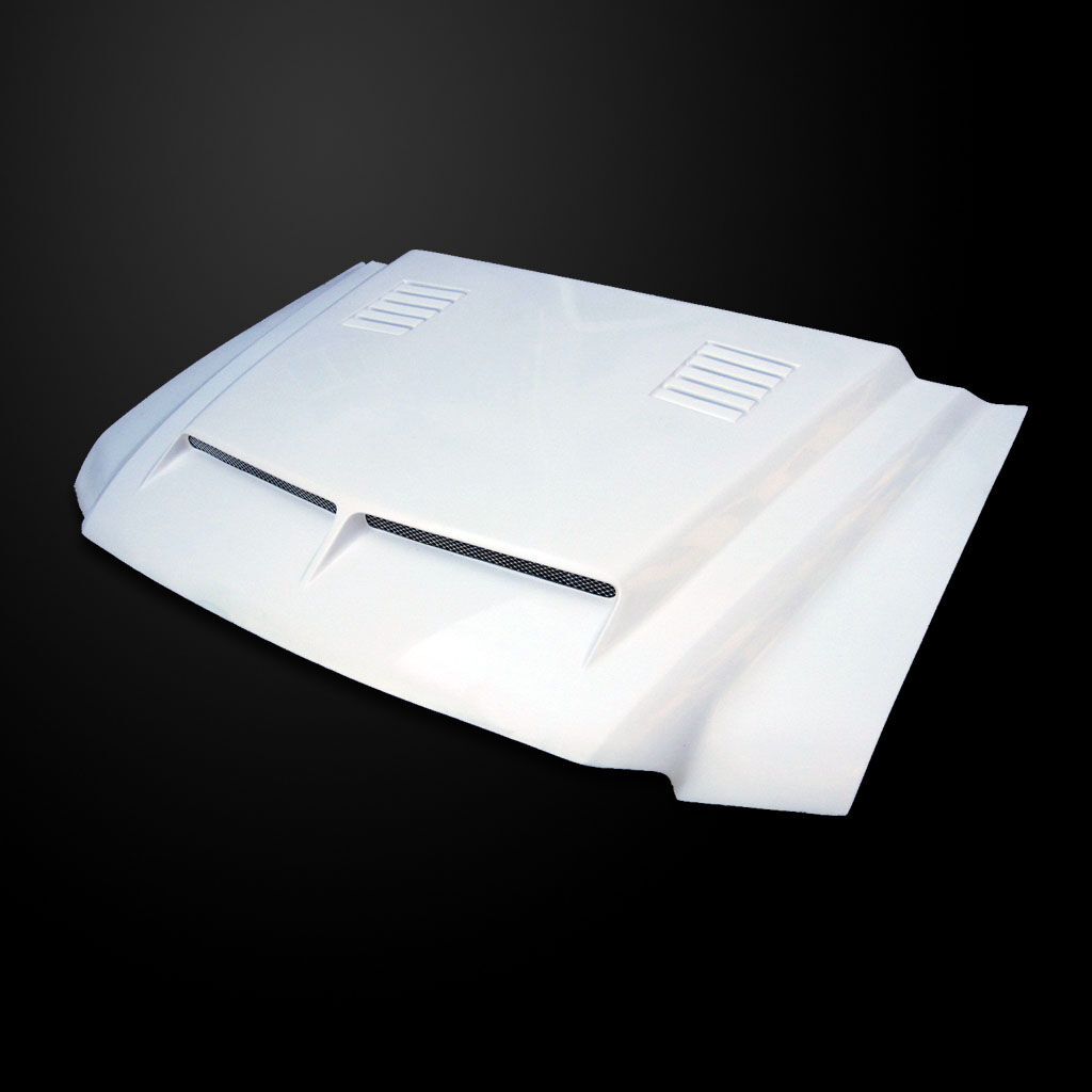 1999-2003 Ford F-450 Super Duty Type-E Fiberglass Dual-Functional Ram Air Hood - F4503AHTEFHWD