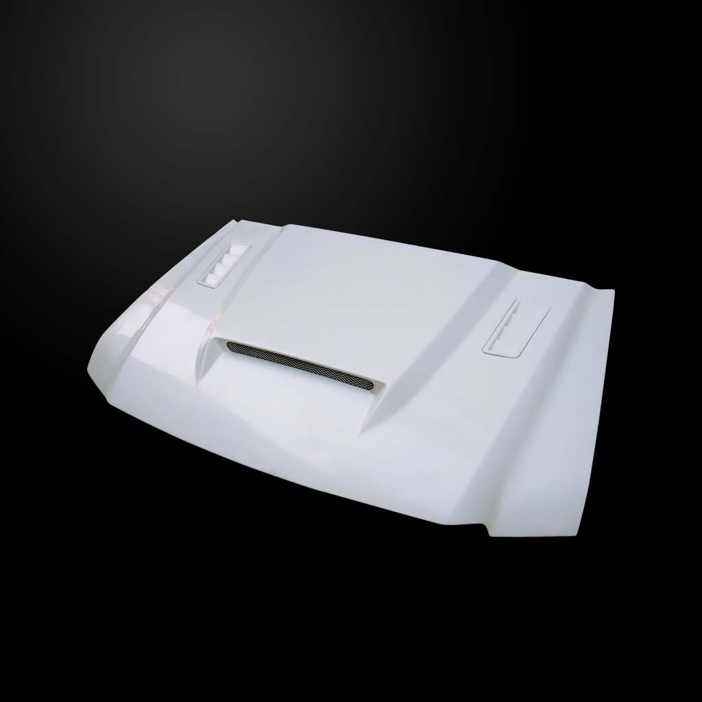 1999-2003 Ford F-450 Super Duty SSK Fiberglass Dual-Functional Ram Air Hood - F4599AHSSKFHWD