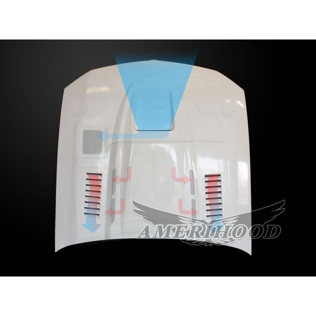 2005-2009 Ford Mustang SMS Dual-Functional Ram Air Hood Fiberglass